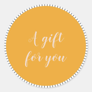 Pretty Script Small Business Customer Gift For you Classic Round Sticker