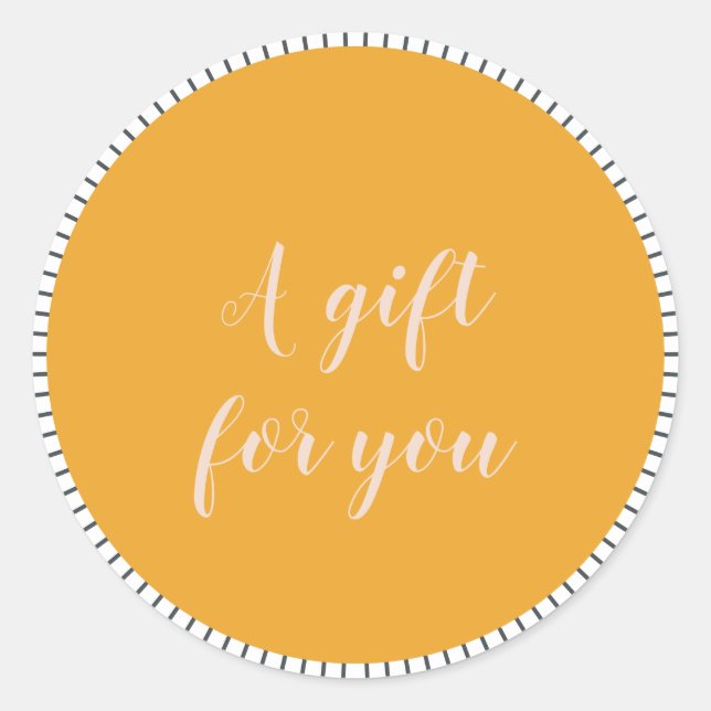 Pretty Script Small Business Customer Gift For you Classic Round Sticker (Front)