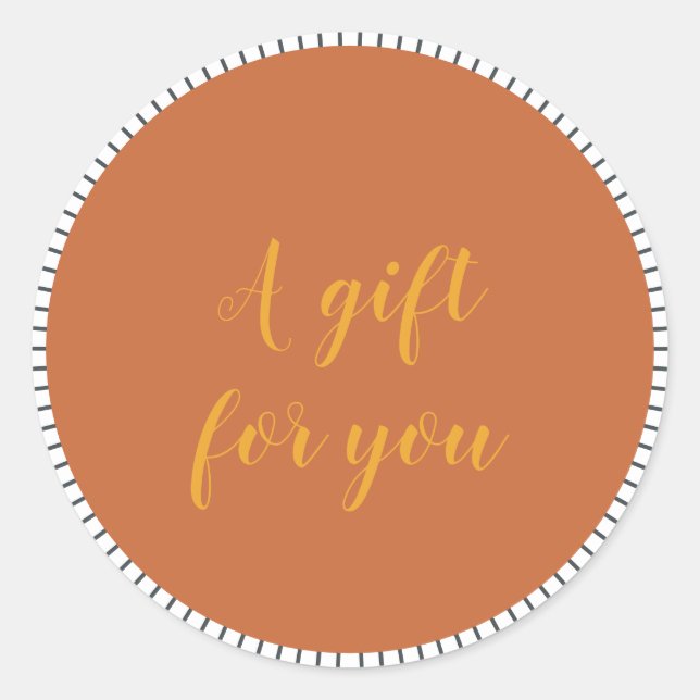 Pretty Script Small Business Customer Gift For you Classic Round Sticker (Front)