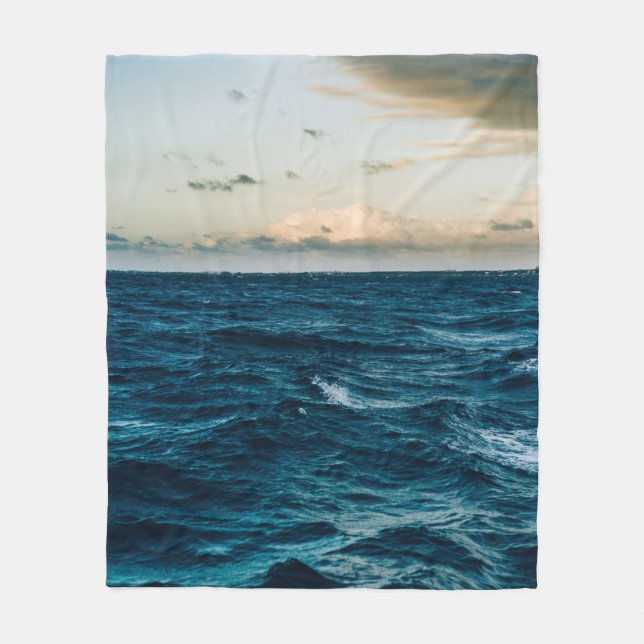 Pretty Sea Landscape Fleece Blanket (Front)