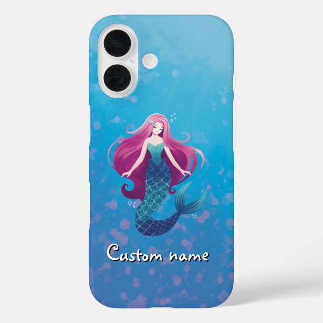 Pretty Sea Mermaid Personalised iPhone Case (Back)