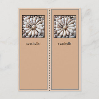 Pretty Sea Shells Bookmark Postcard