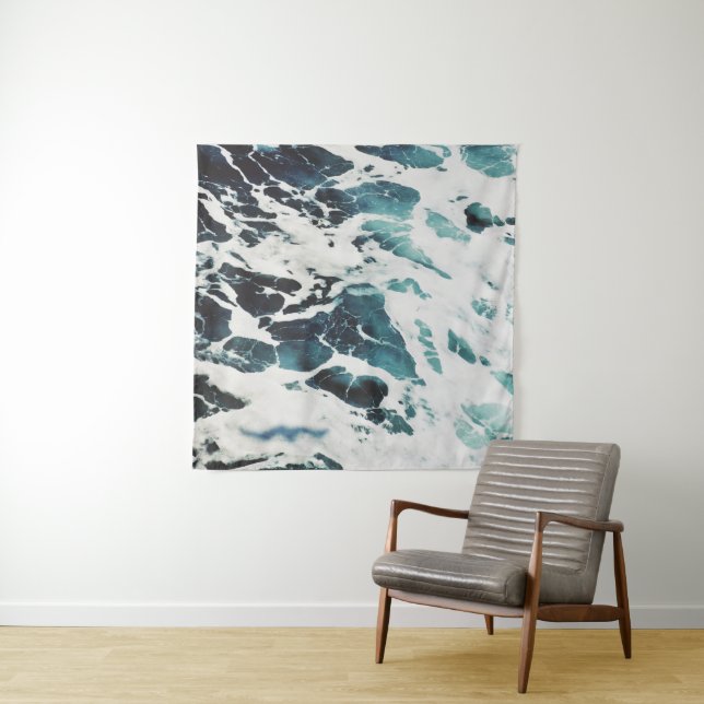 Pretty Sea Waves Tapestry (In Situ)