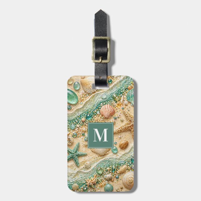 Pretty Seashells Luggage Tag (Front Vertical)