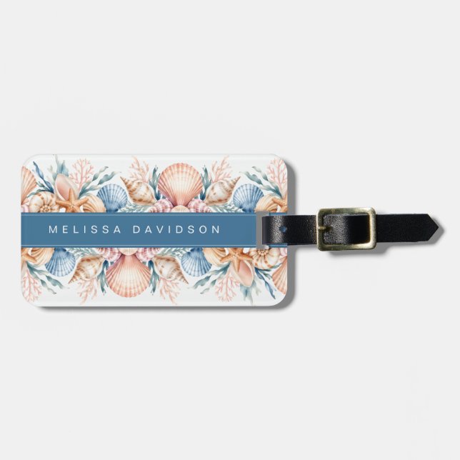 Pretty Seashells Luggage Tag (Front Horizontal)