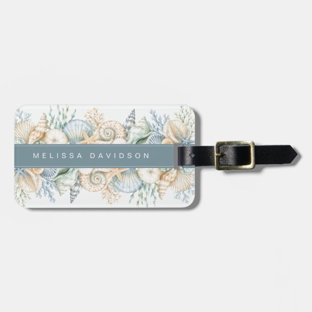 Pretty Seashells Luggage Tag (Front Horizontal)