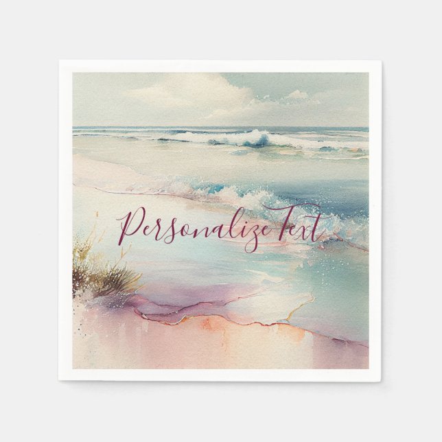 Pretty seashore napkin (Front)