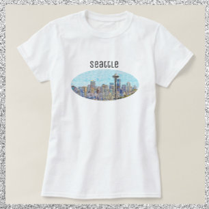 Pretty Seattle Washington Skyline T-Shirt