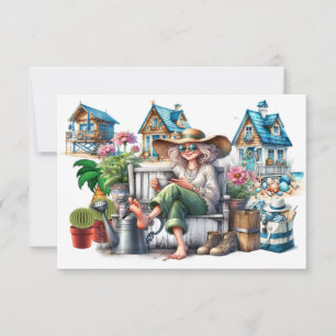 Pretty Senior Lady - See Back!  Card