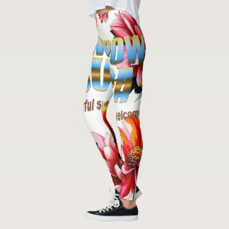 Pretty Sensitive Petal Plants Bloom Abstract Art  Leggings