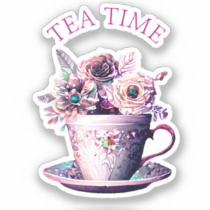 Pretty Shabby Chic Victorian Teacup Tea Time