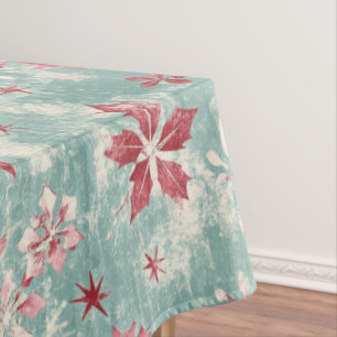 Pretty Shabby Chic Vintage Christmas Tablecloth