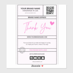 Pretty shipping label