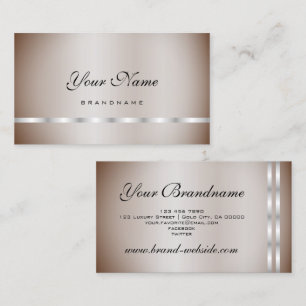 Pretty Silver Shimmer Professional Elegant Simple Business Card