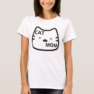 pretty simple design womens cat mom T-Shirt