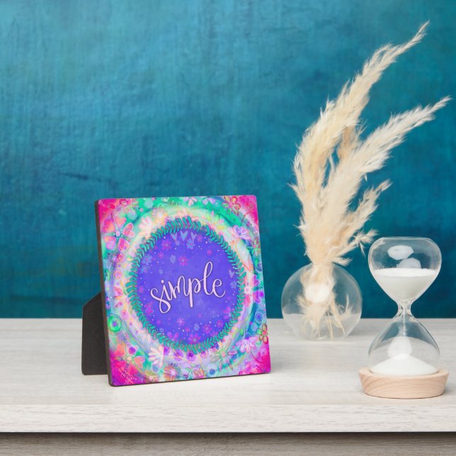 Pretty Simple Floral Whimsical Inspirational Plaque (Insitu)