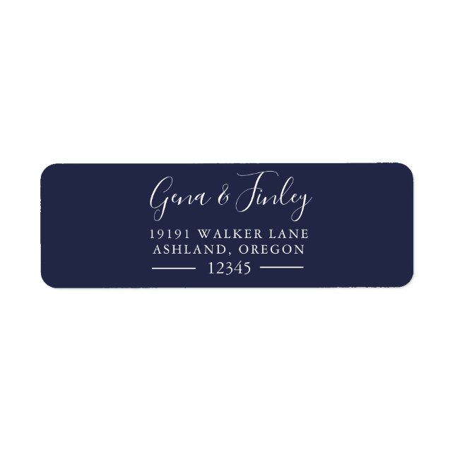 Pretty Simple modern and elegant return address (Front)