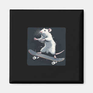 Pretty Skateboarding Rat Costume For Mouse And Rat Magnet