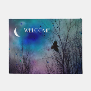 Pretty Sky Raven Doormat