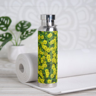 Pretty Small Yellow Flowers Water Bottle