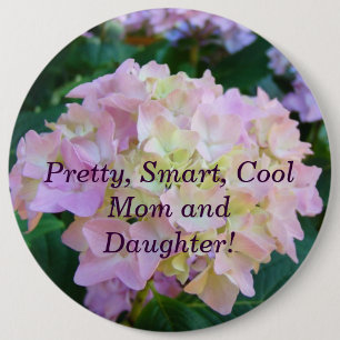 Pretty Smart Cool Mum and Daughter Button Flowers