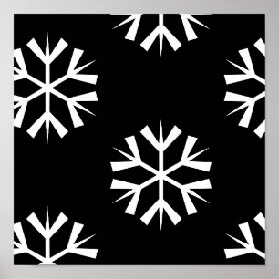 pretty SNOWFLAKE pattern Poster