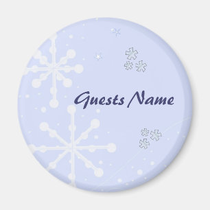 Pretty Snowflake Place Holders Magnet