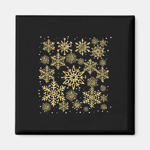 Pretty Snowflakes T Shirt Winter Skiing Vacation T Magnet