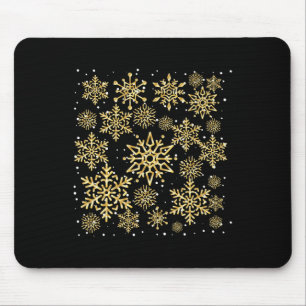 Pretty Snowflakes T Shirt Winter Skiing Vacation T Mouse Mat
