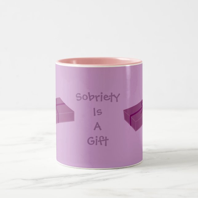 Pretty "Sobriety is a gift" mug (Center)