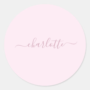 Pretty Soft Pink and Blush Classic Round Sticker