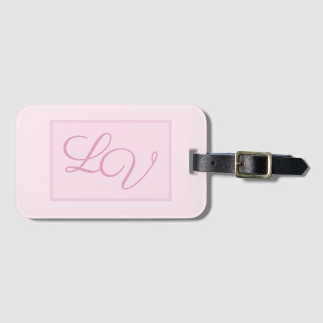 Pretty Soft Pink and Blush Luggage Tag (Front Horizontal)