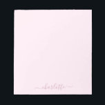 Pretty Soft Pink and Blush Notepad<br><div class="desc">A lovely soft pink and blush colour palette. Personalise with a name (to keep the swashes on the name,  it is best to enter in lowercase and make sure you keep the emojis at the beginning and end,  as shown on the example name).</div>