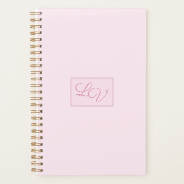 Pretty Soft Pink and Blush Planner (Front)