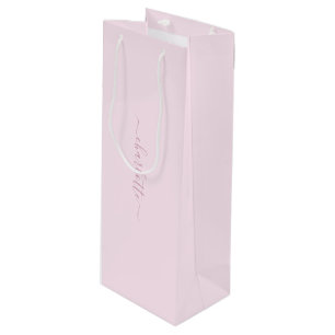 Pretty Soft Pink and Blush Wine Gift Bag