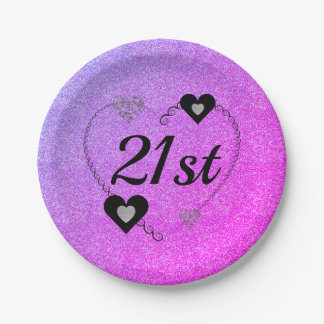 Pretty special party plates 21st