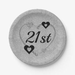 Pretty special party plates 21st