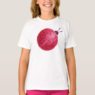 Pretty Spherical Abstract Watercolor Ladybug T-Shirt