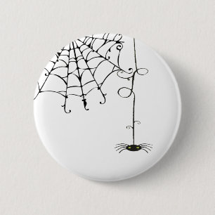 PRETTY spiderweb 6 Cm Round Badge