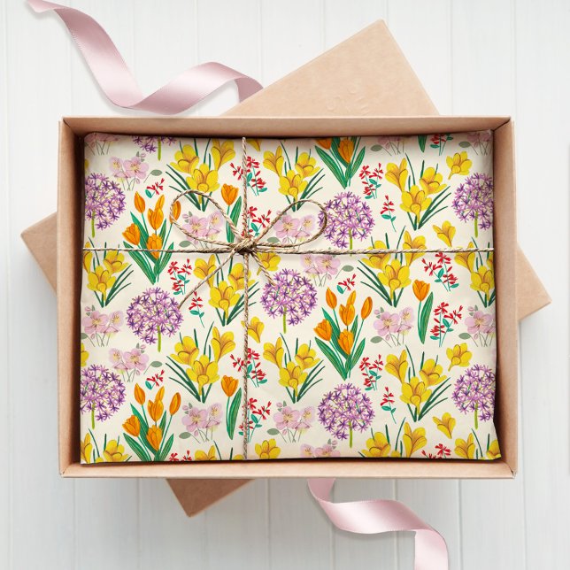 Pretty Spring Floral Botanical Pattern Tissue Paper (Creator Uploaded)