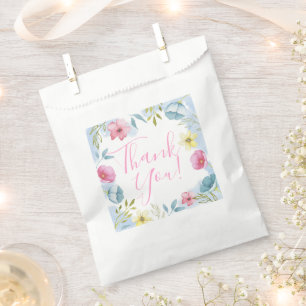 Pretty Spring Floral Pastel Thank You Baby Shower Favour Bags