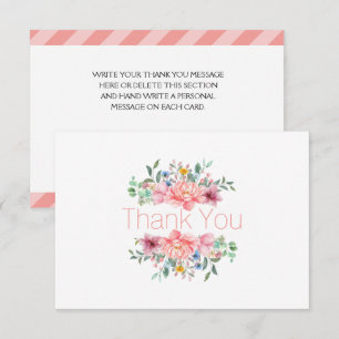Pretty Spring Floral Thank You Card