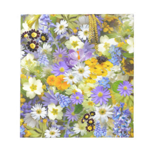Pretty Spring Flowers Notepad