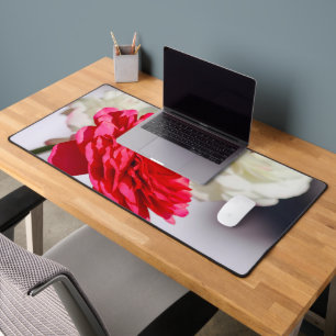 Pretty Spring Peonies Desk Mat