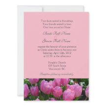 Pretty spring pink tulip flowers Christian wedding