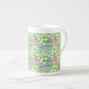Pretty Spring Primroses Bone China Coffee Mug, Bone China Mug