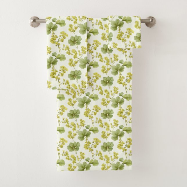 Pretty Spring Summer Cottage Garden Bath Towel Set (Insitu)