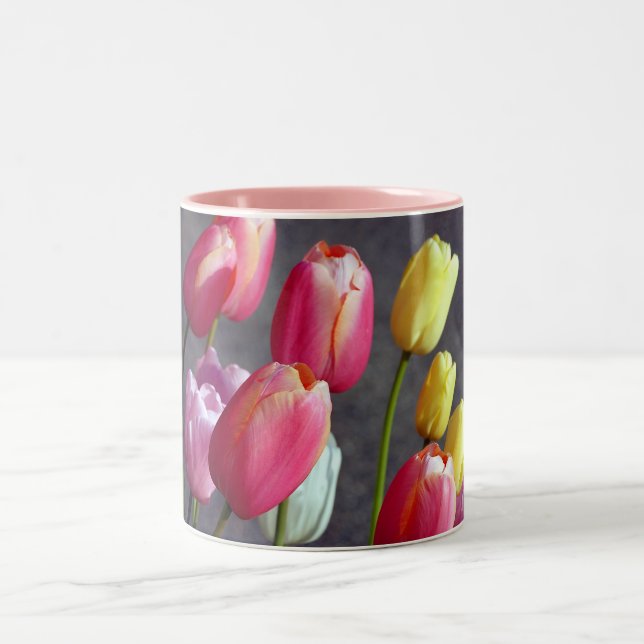 Pretty spring tulip coffee mug (Center)
