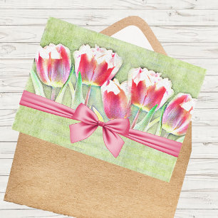 Pretty Spring Tulips Greeting Card