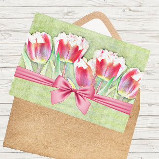 Pretty Spring Tulips Greeting Card